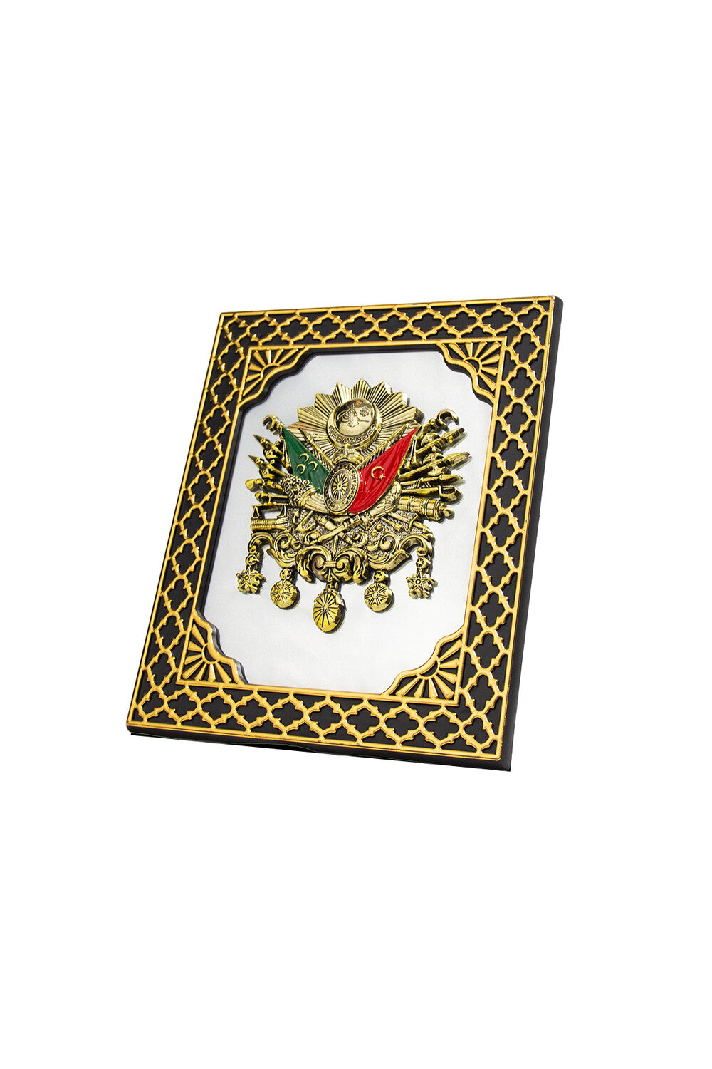 Osmanli Arma Gespiegeltes Gold/Schwarz Günes Hediyelik / GN-3016