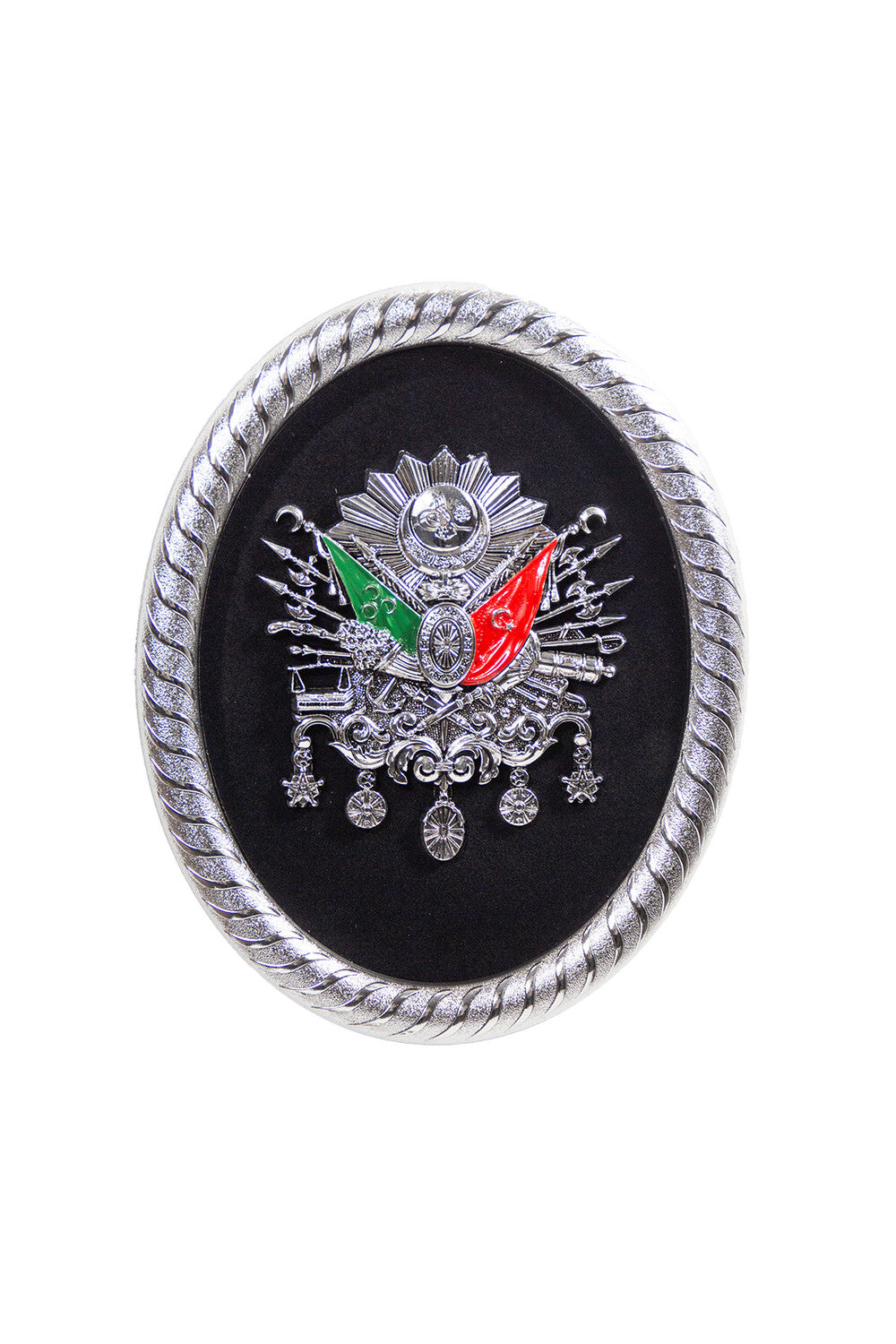 Osmanli Arma Oval Silber/Schwarz Günes Hediyelik / GN-1490