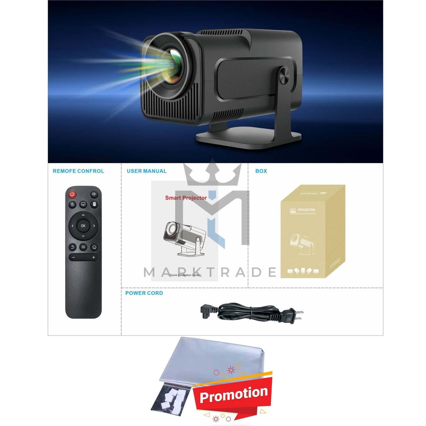 Marktrade HY320Q 1080P FHD Freestyle Projection Android 11.0 / 00200