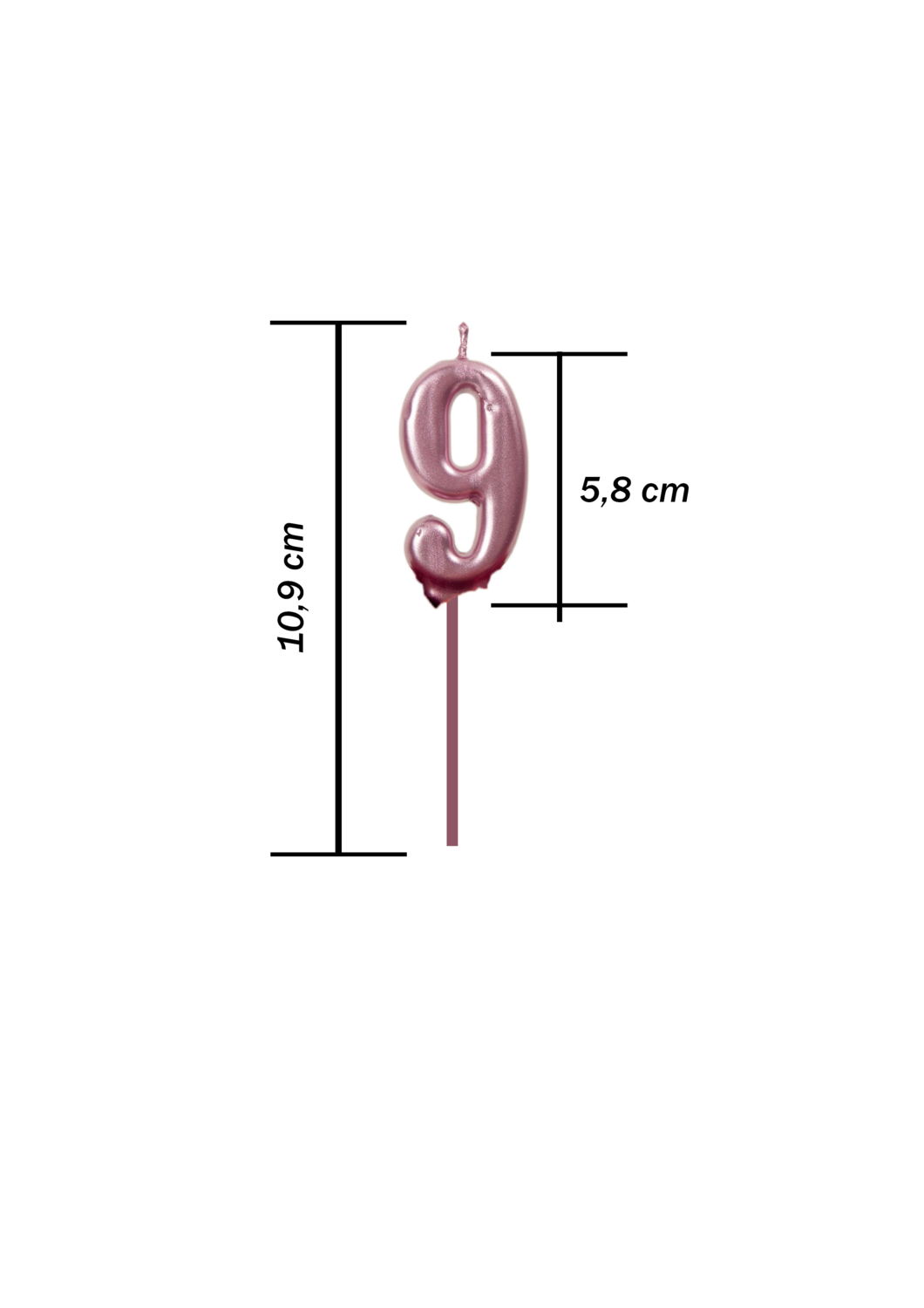 Geburtstagskerzen Zahlen 0-9, 3D Pink Geburtstagskerzen,Kerzen Geburtstag Zahl 0-9, Kuchen Topper Dekoration Kuchendeko Geburtstag, Geburtstagskerzen für Geburtstagsdeko