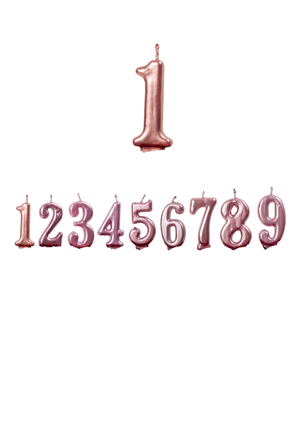 Geburtstagskerzen Zahlen 0-9, 3D Pink Geburtstagskerzen,Kerzen Geburtstag Zahl 0-9, Kuchen Topper Dekoration Kuchendeko Geburtstag, Geburtstagskerzen für Geburtstagsdeko