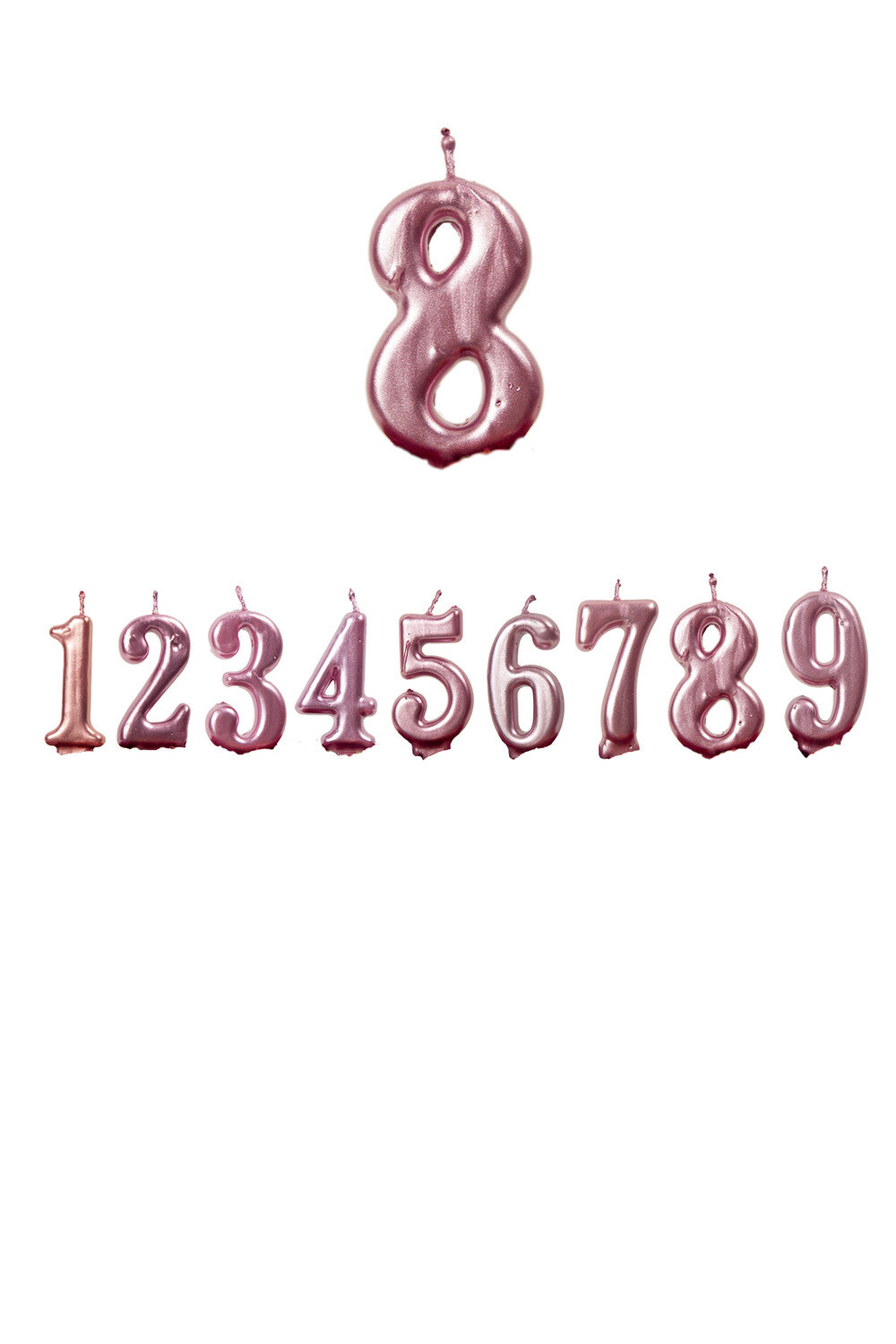 Geburtstagskerzen Zahlen 0-9, 3D Pink Geburtstagskerzen,Kerzen Geburtstag Zahl 0-9, Kuchen Topper Dekoration Kuchendeko Geburtstag, Geburtstagskerzen für Geburtstagsdeko