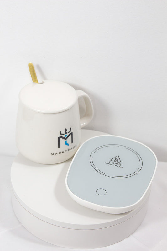Tassenwärmer USB Mit Tasse,Elektrischer Kaffeewärmer,Tassenwärmer mit Tassenset,Passend für Verschiedene Becherformen,55°C USB Tassenwärmer,Getränkewärmer für Kaffee,Kakao,Milch für Zuhause und Büro