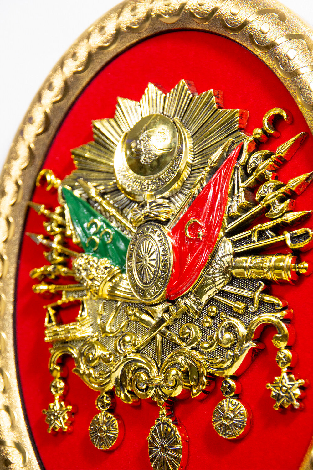 Osmanli Arma Oval Gold/Rot Günes Hediyelik / GN-1489