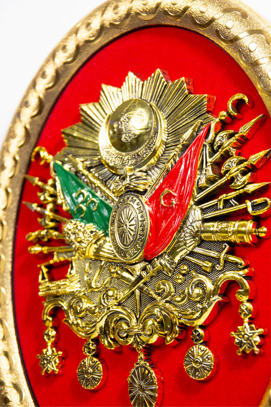 Osmanli Arma Oval Gold/Rot Günes Hediyelik / GN-1489