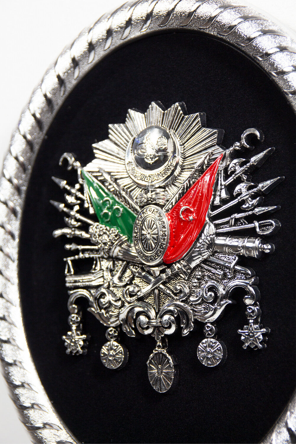 Osmanli Arma Oval Silber/Schwarz Günes Hediyelik / GN-1488