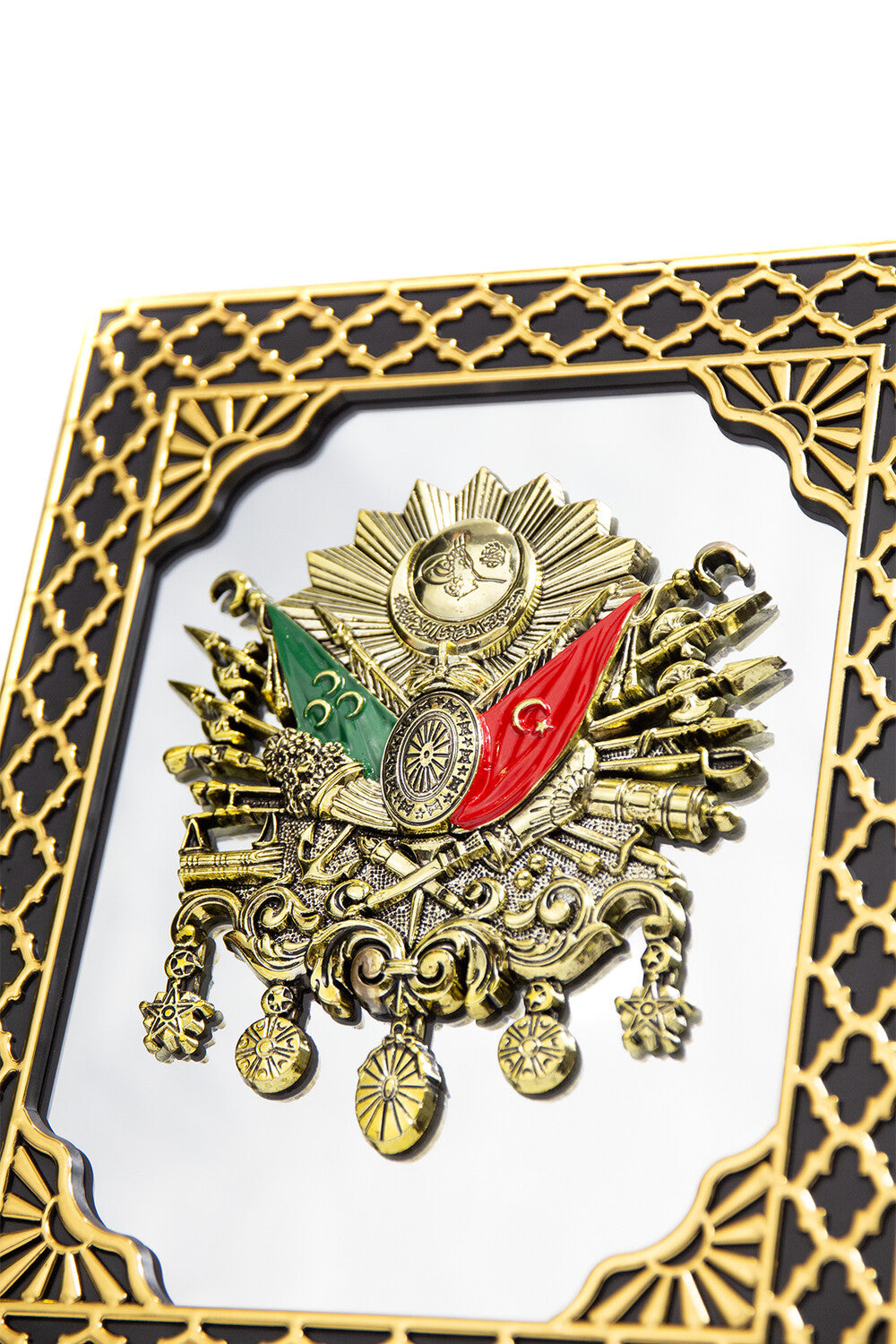 Osmanli Arma Gespiegeltes Gold/Schwarz Günes Hediyelik / GN-3016