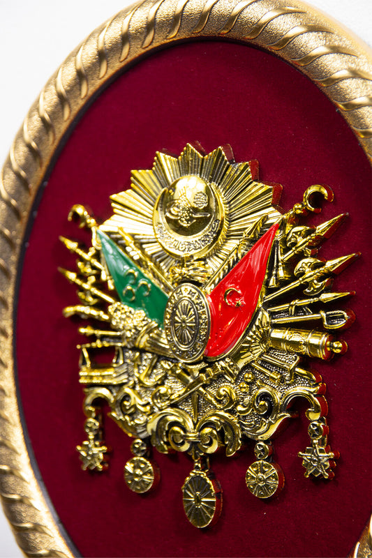Osmanli Arma Oval Gold/Rot Günes Hediyelik / GN-1487