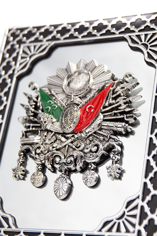 Osmanli Arma Gespiegeltes Silber/Schwarz Günes Hediyelik / GN-3017