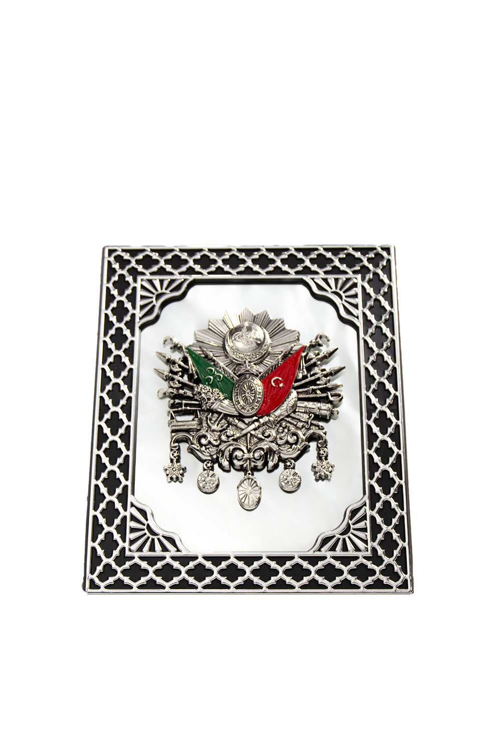 Osmanli Arma Gespiegeltes Silber/Schwarz Günes Hediyelik / GN-3017