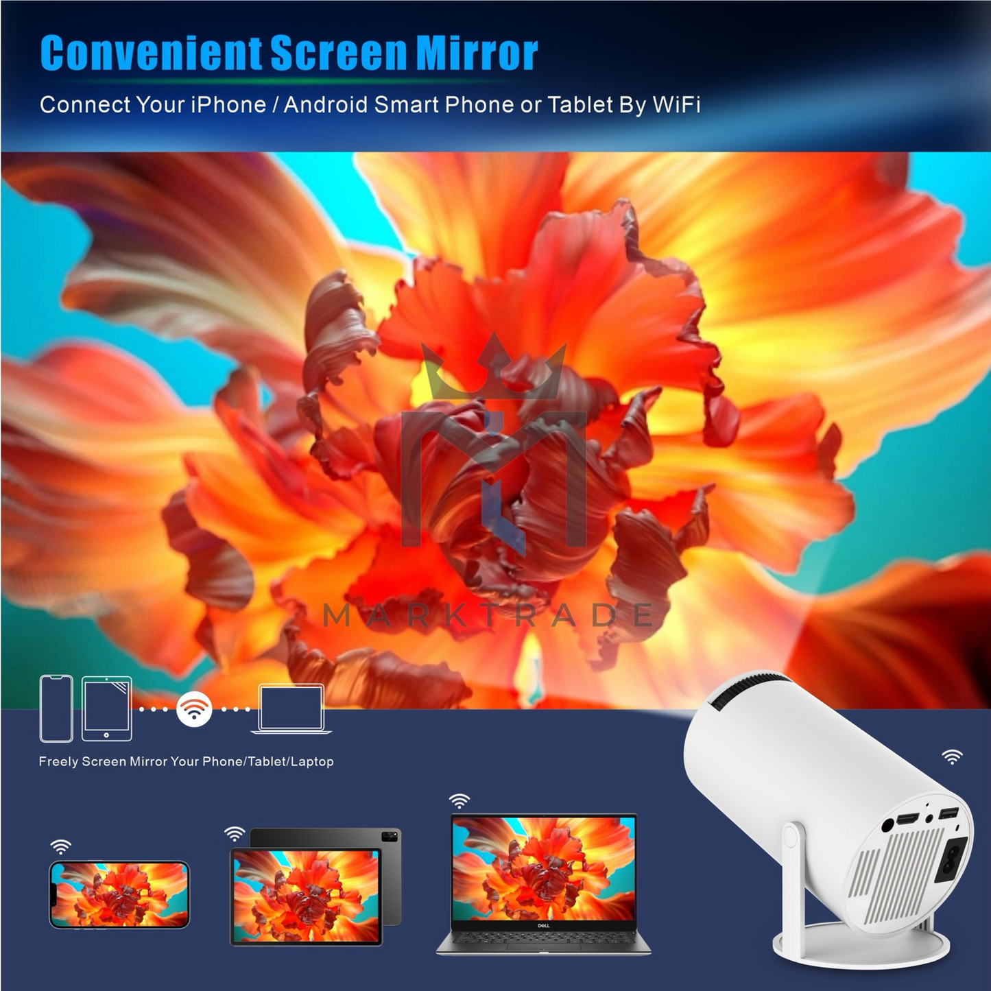 Marktrade HY300PRO 720P HD Freestyle Projection Android 11.0 / 00201
