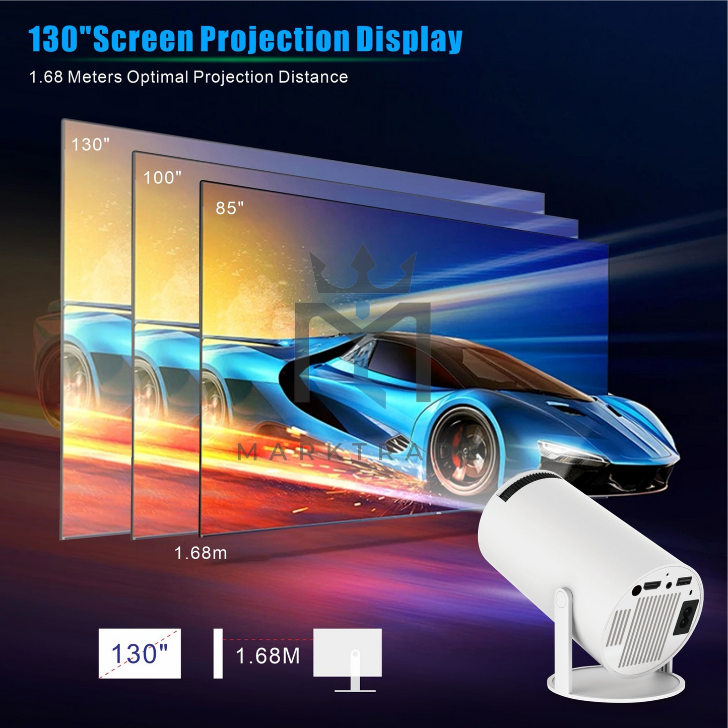 Marktrade HY300PRO 720P HD Freestyle Projection Android 11.0 / 00201