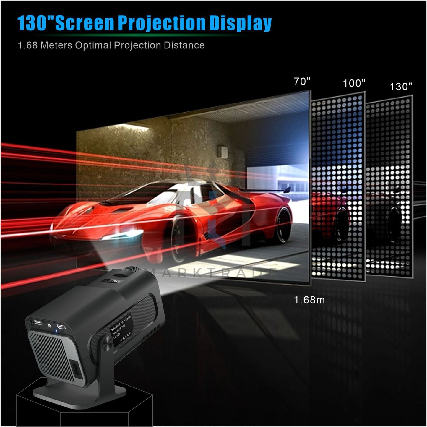 Marktrade HY320Q 1080P FHD Freestyle Projection Android 11.0 / 00200